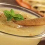 Homemade pear compote with cinnamon