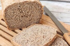 Homemade whole wheat sandwich bread loaf