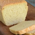 Keto almond flour bread loaf, low carb and gluten free, sliced