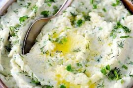 Creamy keto cauliflower mash