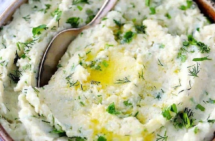 Creamy keto cauliflower mash