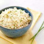 Homemade keto cauliflower rice in a skillet