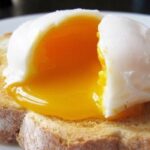 Perfect poached egg with a runny yolk