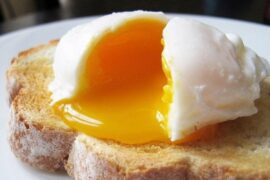 Perfect poached egg with a runny yolk