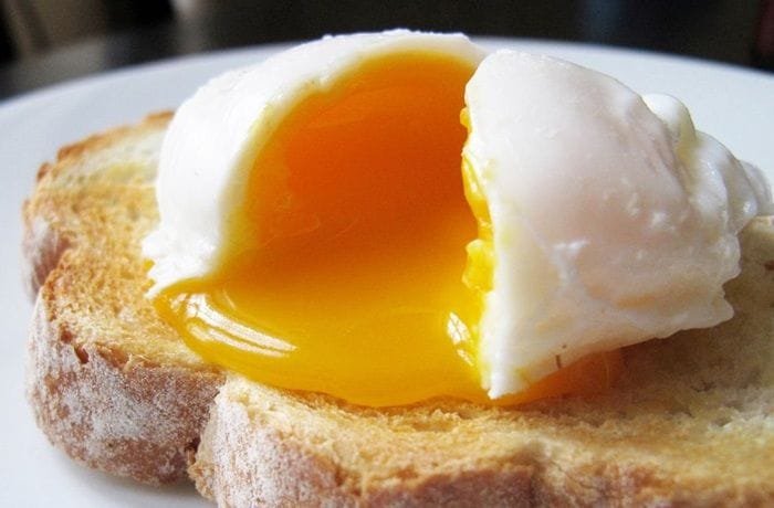 Perfect poached egg with a runny yolk