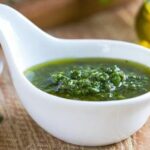 Provençal garlic and parsley sauce in a bowl