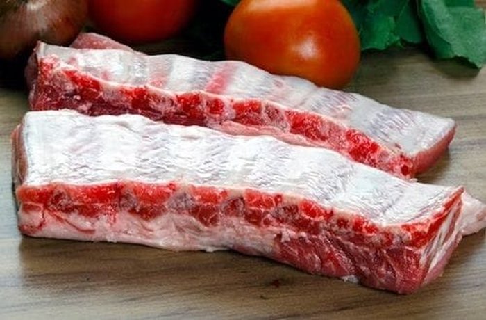 Raw pork ribs ready to prepare Chilean Cantonese pork ribs